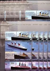 OC 10X GRENADA - MNH - TRANSPORT - SHIPS - FAMOUS OCEAN LINERS - Picture 1 of 1