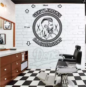 Pegatina/calcomanía de ventana de arte de pared hipster vintage Barber Shop - Imagen 1 de 6
