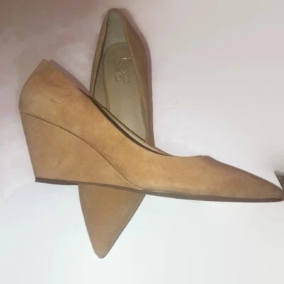 Franco Sarto Alicia Wedge Pump Tan Suede Leather US Women's 10M - Image 1 of 4