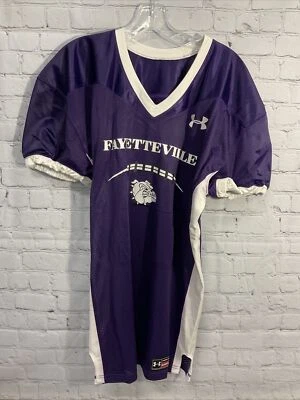 Under Armour Youth Small Fayetteville Bull Dogs Football Jersey Purple NEW - Image 1 of 4