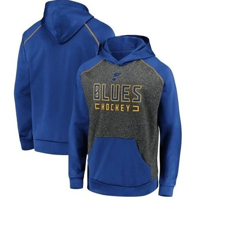 NHL Authentic Pro St Louis Blues Hooded Sweatshirt Mens Sizes New $75 Cover