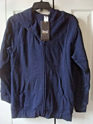 Boys Everlast  Zip Front Hooded Sweatshirt Navy Size 14/ 16 NEW - Image 1 of 2