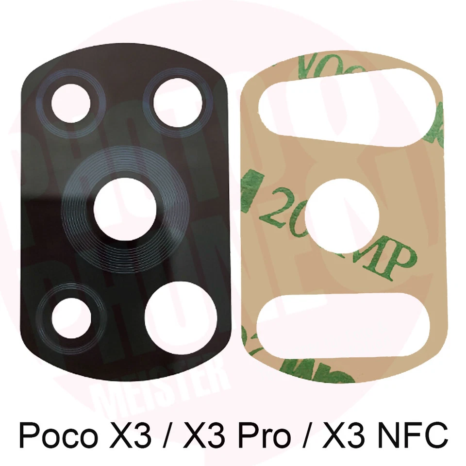 Xiaomi Poco X3 / Pro / NFC Kamera Linse Glas Camera Glass Lens + Kleber