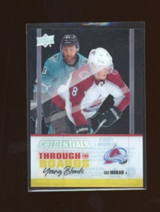 2019-20 UD Credentials Through the Boards Young Bloods Cale Makar   *20749