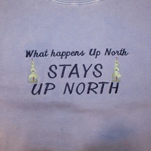 VINTAGE Authentic Pigment Up North Light Blue Pigment Dyed Large Sweatshirt L - Picture 1 of 7