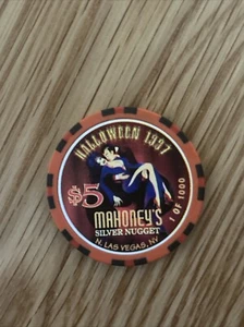 Mahoney’s Silver Nugget Las Vegas Halloween 1997 $ casino chip Rare - Picture 1 of 3
