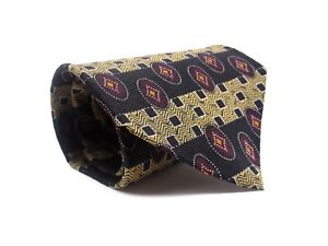 Kenneth Cole Silk Tie Black Multi Color Geometric Necktie New 57 x 4
