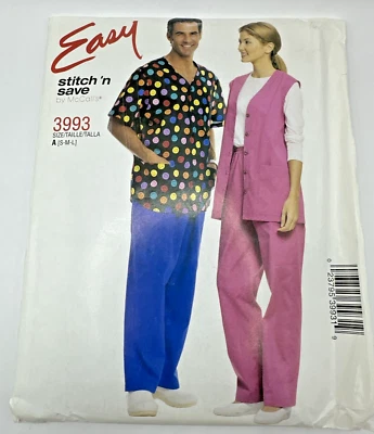 McCall’s 3993 SEWING PATTERN Unisex Sizes S-M-LG UNCUT Stitch ‘n Save - Image 1 of 2