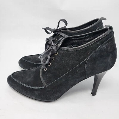 J. Botines de cuero negros Crew para mujer talla 6 Foto 1 de 4