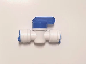 Valvola 3/8""x3/8"" on/off sfera collegamento rapido spegnimento per osmosi inversa RO - Foto 1 di 1