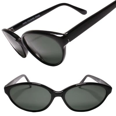 Gafas de sol negras True Vintage para mujer con borde suave en punta con forma de ojo de gato Foto 1 de 3