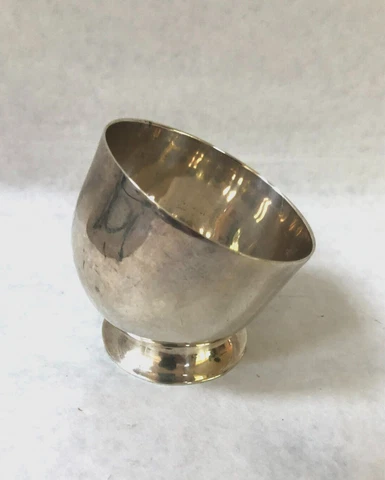 Vintage Jose Marmolejo Sterling Silver Modernist Salt Cellar Mexico Cover