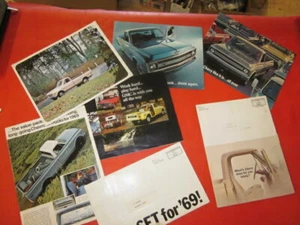 Lot of 7 Chevrolet Pick up Truck & Van Brochures 1969 & 1970 - Picture 1 of 3