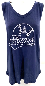 NEW LA Los Angeles Angels MLB Soft As A Grape Navy Swing Tank Top Shirt Womens M - Picture 1 of 8