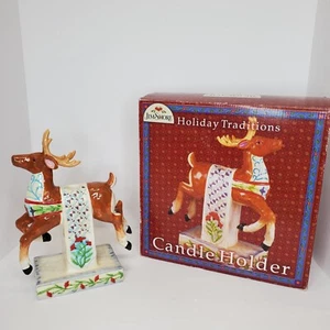 Jim Shore Holiday Traditions #12613 Rentier Porzellan Kerzenhalter - Bild 1 von 16