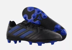 Adidas Goletto Vii Fg J Boys Shoes 4 US 3.5 UK FV2894 Soccer Black Blue Leather - Picture 1 of 16
