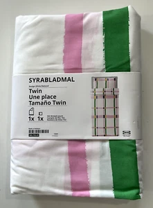 New IKEA SYRABLADMAL Twin Duvet Cover Set with Pillowcase Multicolor/Check - Picture 1 of 7