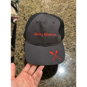 Dairy Queen Snapback Trucker Mütze grau schwarz & rot Unisex bestickt Löffel selten - Bild 1 von 6