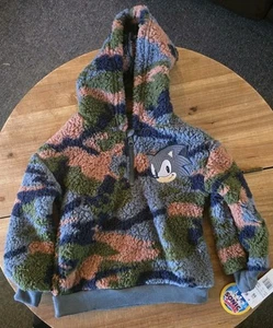 Sonic The Hedgehog 1/4 Zip Camo Hoodie Gr. XS Kinder - Bild 1 von 8