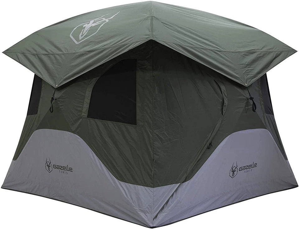 Gazelle T4 4 Personas Portátil Instantáneo Exterior Refugio Camping Hub Tienda Verde Foto 1 de 4