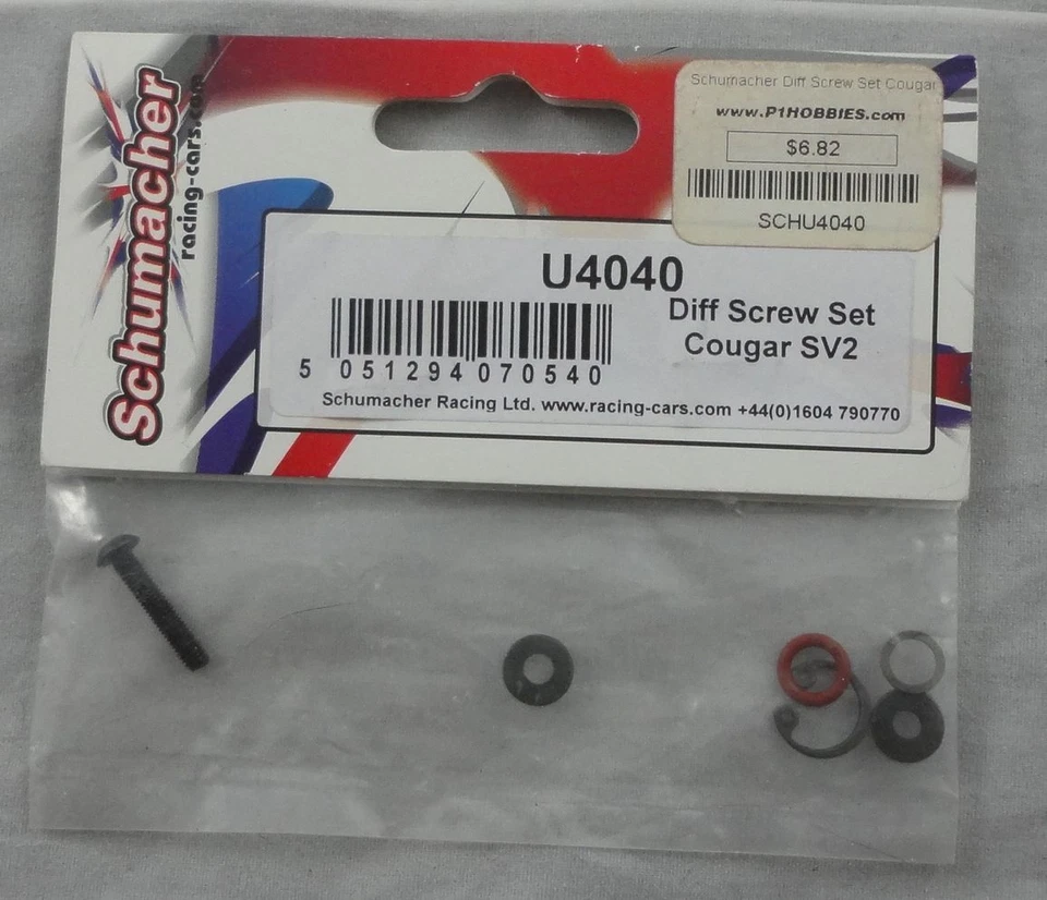Juego de tornillos diferenciales Schumacher Racing U4040 Cougar SV2 Foto 1 de 1