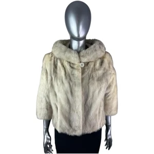 Sapphire MINK Evening Jacket, Bolero, S, Certified Vintage Fur w/Storage Bag - Picture 1 of 10