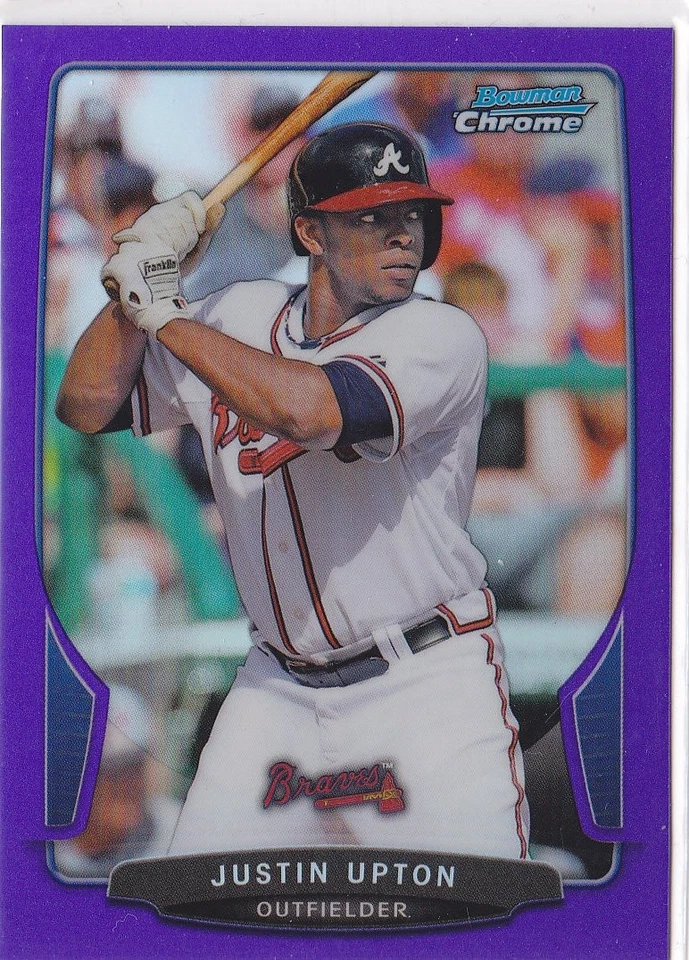 2013 Justin Upton Bowman Chrome Purple Refractor     156/199    #96 (A3305) - Image 1 of 1