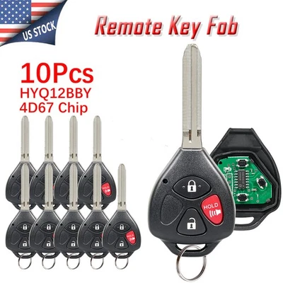 10 Replacement Remote Control Car Key Fob 3B for Toyota RAV 4 Scion xB 2006-2012 Foto 1 de 4