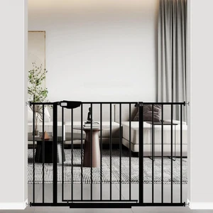 Schwarz 29,72-47,24" Baby Tor Druckhalterung Auto Close für Treppentüren - Bild 1 von 8