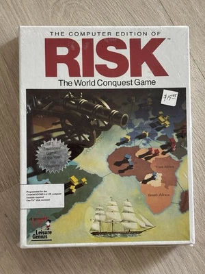 NEW RISK by Virgin Leisure Genius Commodore 64/128 5 1/2" Floppy Brand Sealed - Image 1 of 4