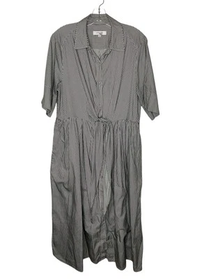 Vestido Camisa Adam Lippes Rayas Midi Negro/Blanco Talla 14 **LEER DEFECTO** Foto 1 de 4