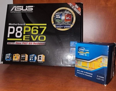 Scheda Madre E Processore Combo ASUS P8P67 EVO Revision 3.0 + Intel I5-2500K - Immagine 1 di 4