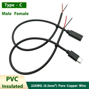 USB-C Power Supply Cable Male Female Type-C Connection Adapter Extended Wire - Picture 1 of 9