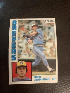 1984 O-Pee-Chee Rick Manning Milwaukee Brewers #128 - Picture 1 of 2