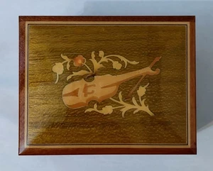 Vtg Reuge Swiss musical movement "Menuet Paderewsky" Italian Wooden Music Box - Picture 1 of 16