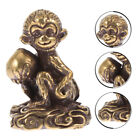 Invite Wealth and Prosperity with a Golden Brass Monkey Mini Figurine