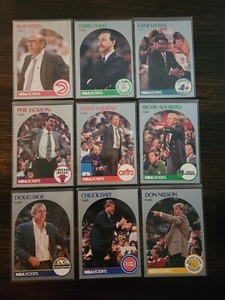 1990-91 NBA Hoops Coaches Complete Set of 27- Riley / Jackson RC / Brown RC