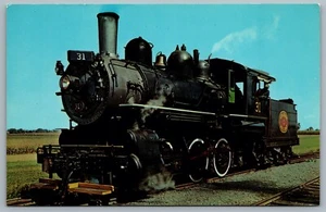 Postcard Strasburg Pennsylvania Rail Road Route 741 Baldwin Locomotive #31 - Picture 1 of 2