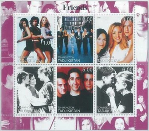 M1887 - TAJIKISTAN,2000 MINIATURE SHEET: Friends TV Show Sitcom Jennifer Aniston - Picture 1 of 1