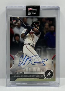 EDDIE ROSARIO Autographed NLCS 2021 Topps Now #982A 10/99 Signed World Series ๐ - Picture 1 of 2