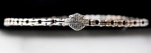 Authentic Harley Davidson Sterling Silver Motorcycle Chain Bracelet - Picture 1 of 8