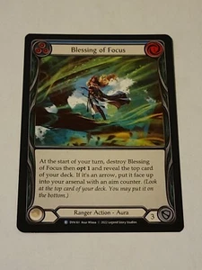 Blessing of focus (blue) Rare Dynasty Flesh and blood Tcg NM - Picture 1 of 2