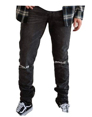 Pantalones de mezclilla negros jóvenes e imprudentes Y&R talla 29 cintura Foto 1 de 4