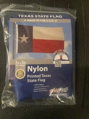 Banderas Betsy Nylon Bandera del Estado de Texas 3 x 5 con ojales de latón Hecho en EE. UU. (NUEVO) Foto 1 de 2