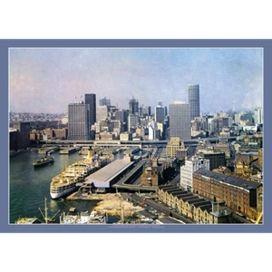Sydney CBD View 1969 Art Print – Circular Quay Sydney Cove – 2 sizes Poster - Bild 1 von 5
