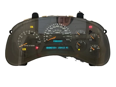 Speedometer Instrument Cluster Dash Panel 02 Chevy Trailblazer EXT 158,412 Miles - Image 1 of 3