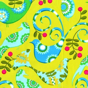 Pillow and Maxfield for - Pretty Bird Collection- Pretty Bird in Lime (15x22") - Picture 1 of 1