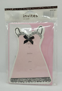 Lingerie Shower Bridal Bachelorette Party Invitations Girls Night 10 Cards Pink 