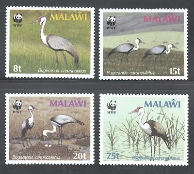 Malawi Mint NH Sc# 494/497 SG# 759/762 WWF  full birds set cranes 1987 - Image 1 of 2