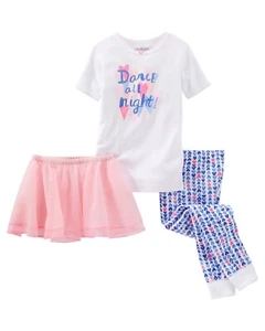 OshKosh B'Gosh Kid Girls' 3 Piece Tutu Pajamas Set Size 10 - Picture 1 of 1